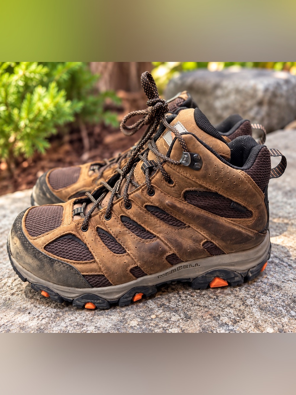 Merrell Men 11 Wide CSA Waterproof Leather Safety Toe Work Boots Slip Resistant